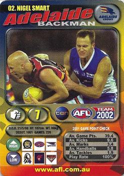 2002 Team Zone AFL Team #2 Nigel Smart Front